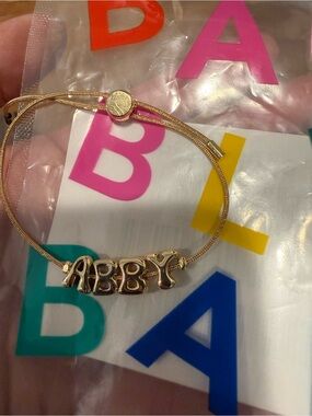 Personalized Gold-Tone 'ABBY' Name Bracelet